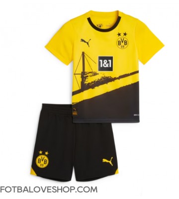 Borussia Dortmund Dětské Domácí Dres 2023-24 Krátký Rukáv (+ trenýrky)